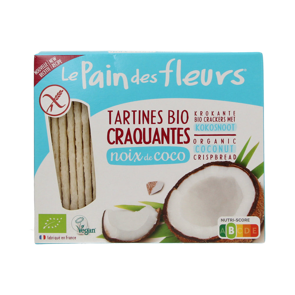 Kokos crackers met rietsuiker glutenvrij BIO 150g